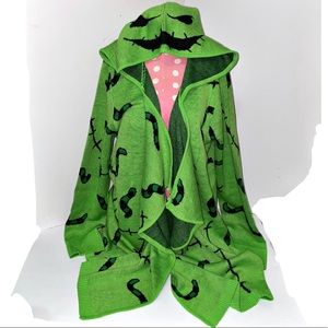 Disney The Nightmare Before Christmas OOGIE BOOGIE Open Flyaway Drape Cardigan M